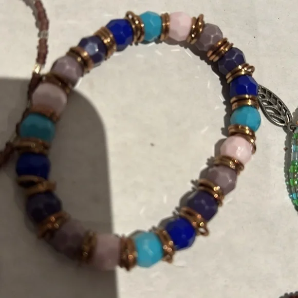 Multicolor Beaded Bracelet Stack - Picture 7 of 11